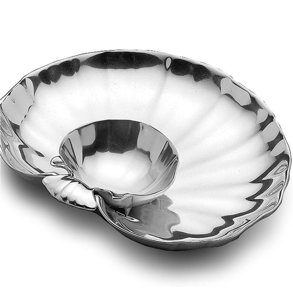Wilton Other - THE WILTON CO - Pewter Shell Serving Tray with Dip Dish - 2 pc set
